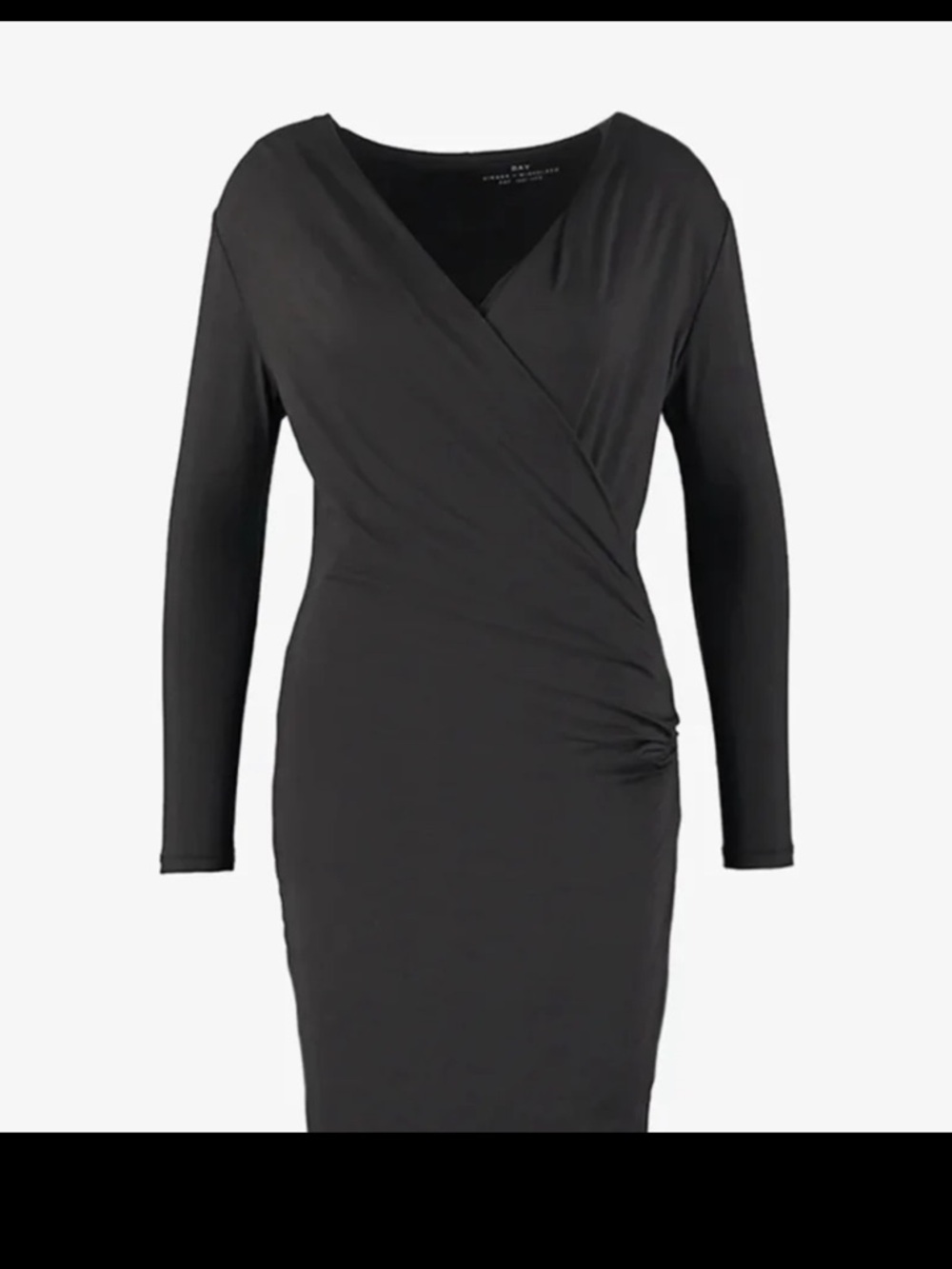 DAY Birger et Mikkelsen‎ Wrap Effect Jersey Dress in Black size Medium - Picture 8 of 12